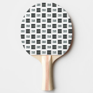 Raquette De Ping Pong Logo simple à répétition 2   Noir