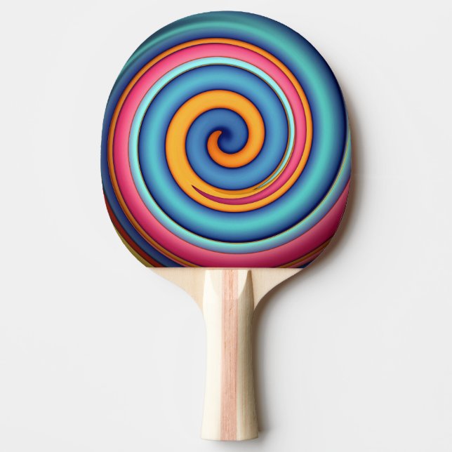 Raquette De Ping Pong Lollipop Abstraite (Devant)