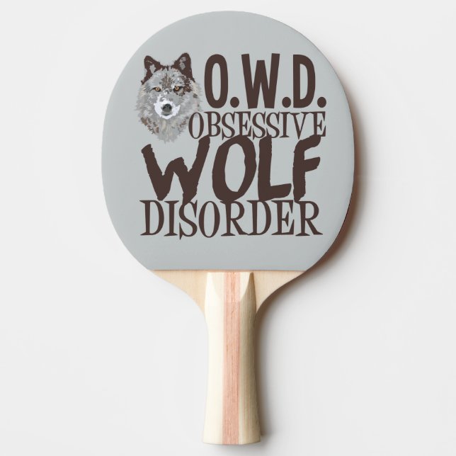 Raquette De Ping Pong Loup gris (Devant)