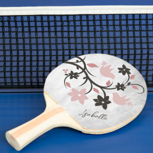Raquette De Ping Pong Lovebirds rose - Ping Pong Personnalisé