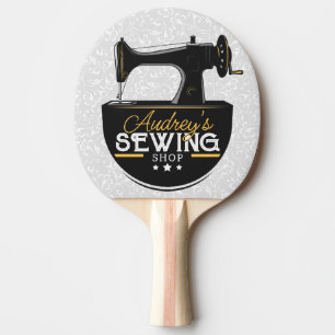 Raquette De Ping Pong Machine à coudre antique AJOUTER LE NOM Seamstress