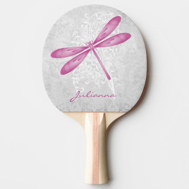 Raquette De Ping Pong Magenta Dragonfly Ping Paddle personnalisé (Devant)