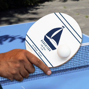 Raquette De Ping Pong Maison de lac familiale bleu marine nautique