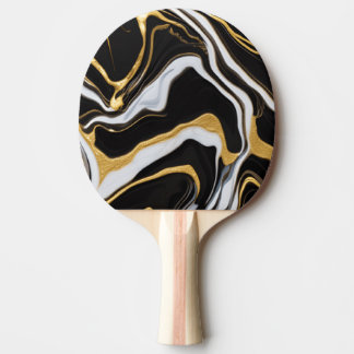 Raquette De Ping Pong Marbre noir et or