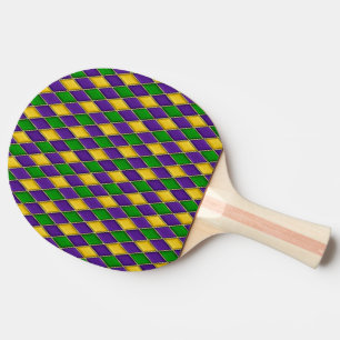 Raquette De Ping Pong Mardi Gras Harlequin Motif Paddles