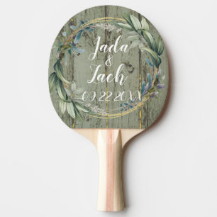 Raquette De Ping Pong Mariage de courroie feutrée rustique