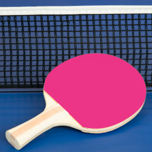 Raquette De Ping Pong Mariage Rose Chaud Invitation de couleur unie au