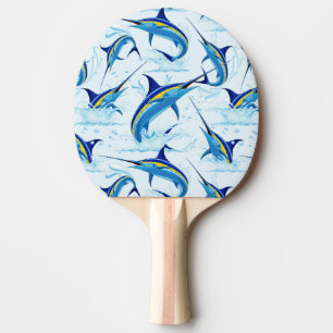 Raquette De Ping Pong Marlin Bleu Jaillissant de l'Océan