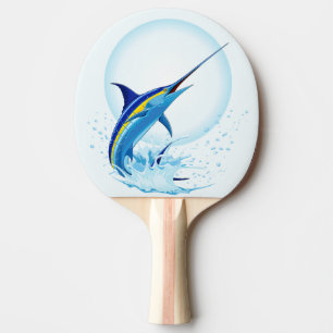 Raquette De Ping Pong Marlin Bleu Jaillissant de l'Océan