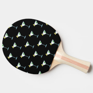 Raquette De Ping Pong Martini Amateurs Cocktail Verre Bartender Alcool