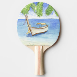 Raquette De Ping Pong Matin à Bali Aquarelle