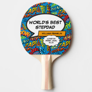Raquette De Ping Pong Meilleur Beau-Père au Monde Drôle et Moderne
