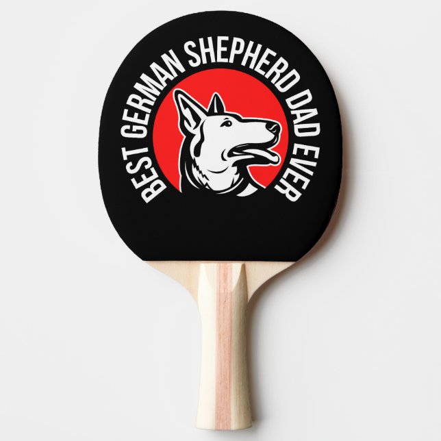 Raquette De Ping Pong Meilleur berger allemand papa jamais (Devant)