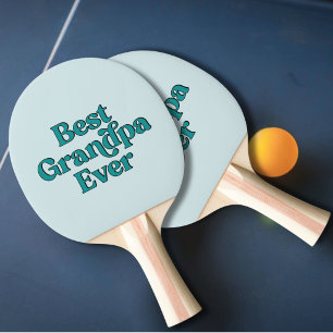 Raquette De Ping Pong Meilleur Grand-Père Jamais Citation Rétro Fête des