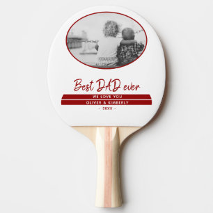 Raquette De Ping Pong Meilleur papa Jamais Rouge Moderne Cute Photo de l