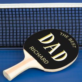 Raquette De Ping Pong Meilleur papa prénom bicolore