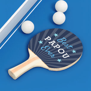 Raquette De Ping Pong Meilleur Papou jamais   Fête des pères grand-père 