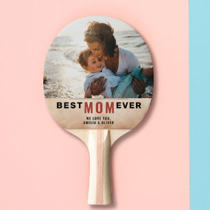 Raquette De Ping Pong Meilleure maman jamais aquarelle Photo de la Fête