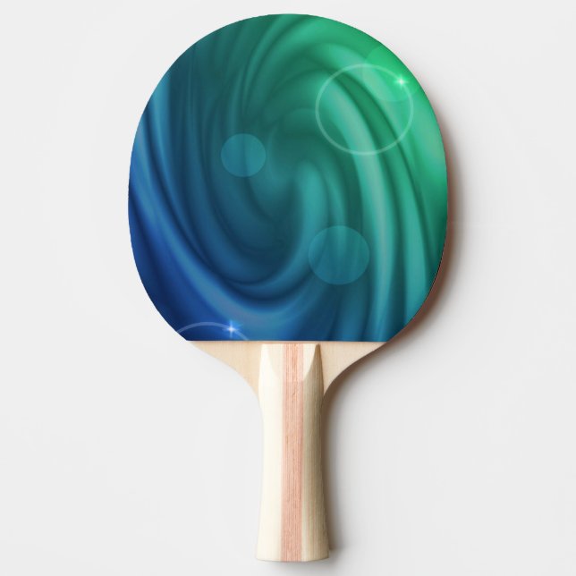 Raquette De Ping Pong Mélange De Couleurs Bleu Et Vert Doux Vortex (Devant)