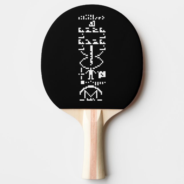 Raquette De Ping Pong Message binaire Arecibo 1974 (Devant)