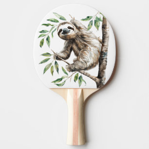Raquette De Ping Pong Mignonnette Branchée Dans Un Arbre
