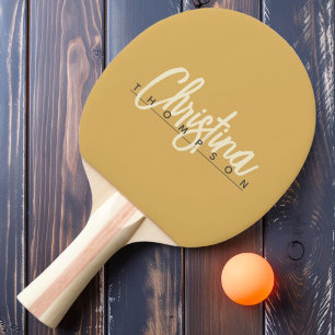 Raquette De Ping Pong Milieu du Siècle Moderne Lever de Soleil en Sable