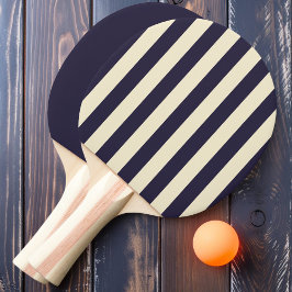 Raquette De Ping Pong Minuit Ocean Polo Striping et Solide