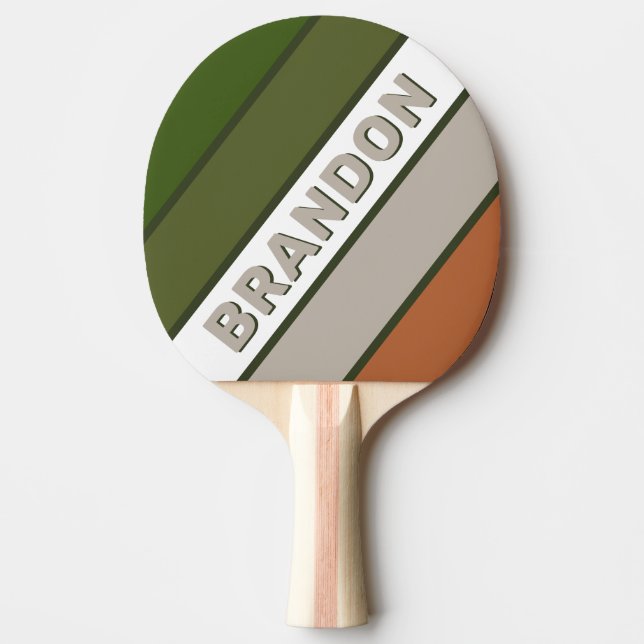 Raquette De Ping Pong Misty Grove Bold strié avec le nom (Devant)