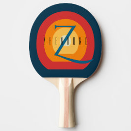 Raquette De Ping Pong Modern Elegant Chic Monogrammed Initial Name
