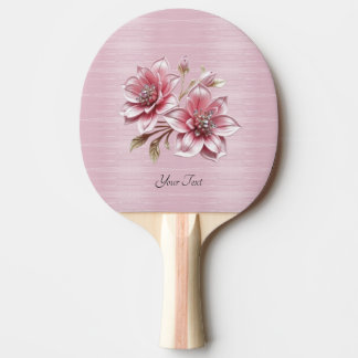Raquette De Ping Pong Modern Pink Flowers Ping Pong Paddle