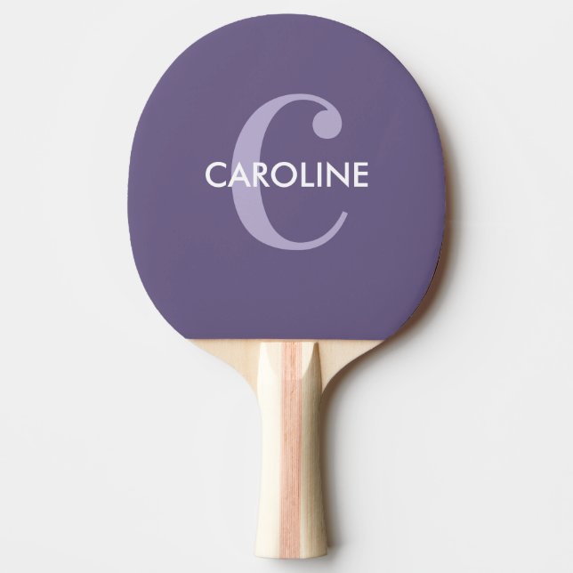 Raquette De Ping Pong Moderne simple classique initial violet (Devant)