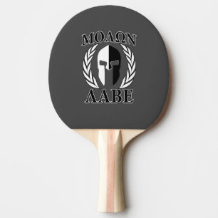Raquette De Ping Pong Molon Labe Spartan Casque Laurels Noir