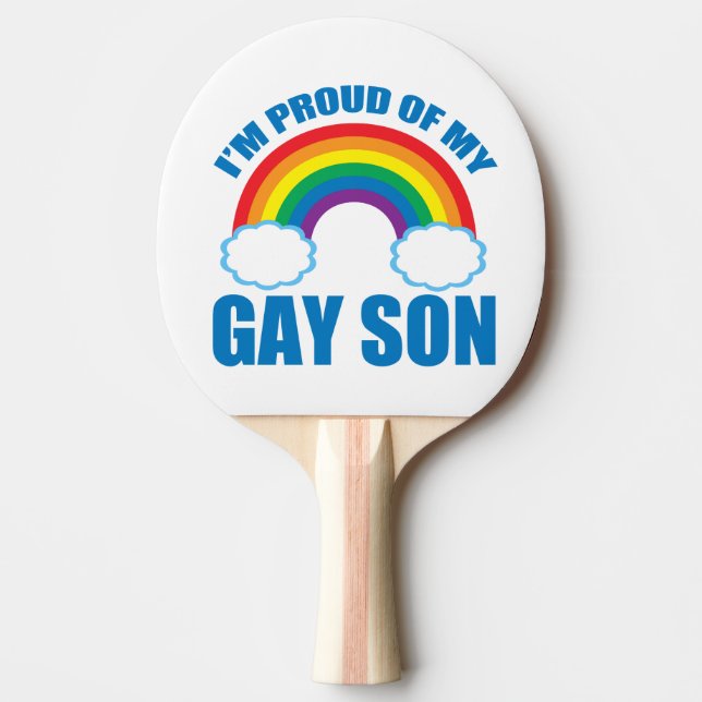 Raquette De Ping Pong Mon fils gay (Devant)