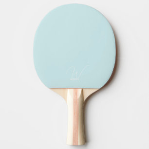 Raquette de ping pong monochrome bleu pâle