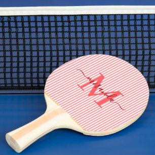 Raquette De Ping Pong Monogramme aux rayures rouges