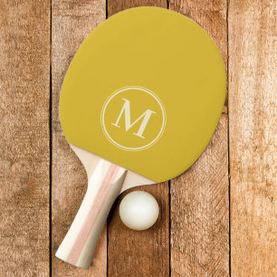 Raquette De Ping Pong Monogramme Couleur citron brûlé solide