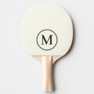 Raquette De Ping Pong Monogramme couleur ivoire uni et noir chaud