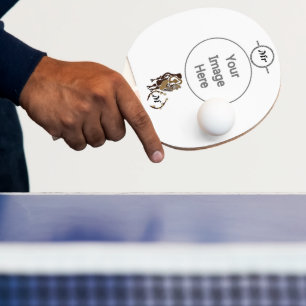 Raquette De Ping Pong Monogramme de chameau de Bactrie lunaire