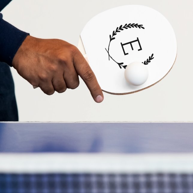Raquette De Ping Pong Monogramme de Laurel Crest (Insitu)