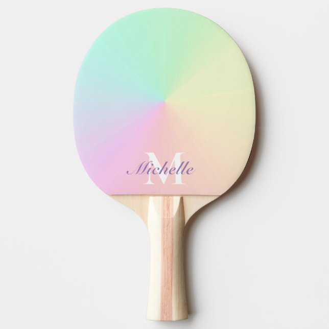 Raquette De Ping Pong Monogramme de l'ombre de dégradé muet (Devant)