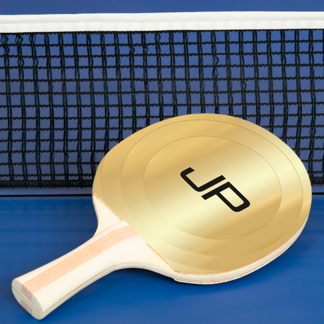 Raquette De Ping Pong Monogramme Élégant Modèle Or glamour (Insitu)