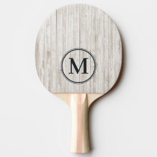 Raquette De Ping Pong Monogramme en Bois Blanchi
