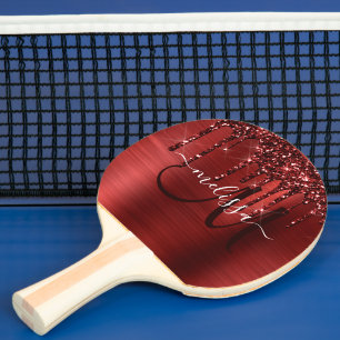 Raquette De Ping Pong Monogramme en métal brosse à Parties scintillant