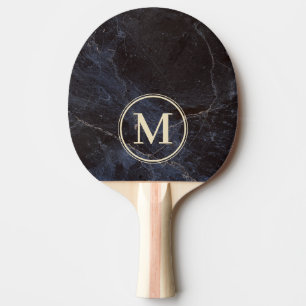 Raquette De Ping Pong Monogramme en Pierre Sombre Modeste