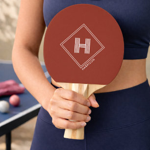 Raquette de Ping Pong   Monogramme Géométrique Élé