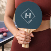 Raquette de ping pong | Monogramme géométrique mod