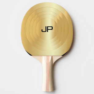 Raquette De Ping Pong Monogramme Gold Look Modèle élégant Personnalis