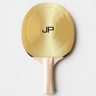 Raquette De Ping Pong Monogramme Gold Look Modèle élégant Personnalisé