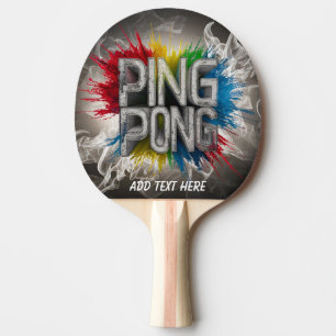 Raquette De Ping Pong monogramme moderne coloré élégant cool