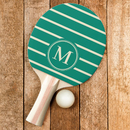 Raquette De Ping Pong Monogramme rayé Aqua Beach Breeze Couleur